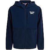 Reebok Boys Fleece Jacket - Weather Resistant Polar Fleece Lined Full Zip Boys Winter Coat - Cozy Hooded Kids Winter Jacket