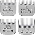 DODAER 4 Packs Professional Detachable Replacement Ceramic Blades Set,Cut Length 4mm to 13mm,Compatible with Andis AGC,BDC,BGC,MBG Series/Oster Classic 76/Star-Teq/Power-Teq/A5 Clipper