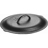 Lodge Pre-Seasoned Cast Iron Lid, Replacement Skillet Cover, 12 Inches | Heavy-Duty Cast Iron Cookware Cover for Heat Retention, Replacement Skillet or Dutch Oven Lid, Non-Toxic