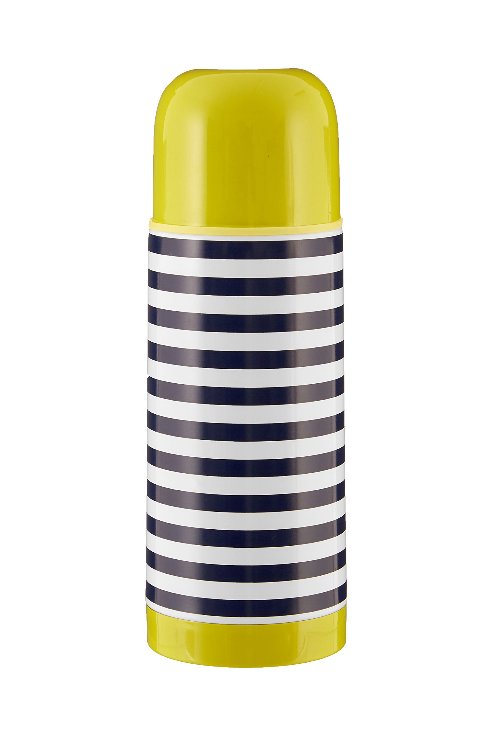 Premier Housewares Mimo Stripe Vacuum Flask, Double Walled, 350ml, Stainless-Steel, Blue, 7 x 7 x 20 cm