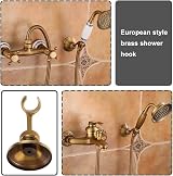 EMSea Brass Shower Head Holder Wall Mount One Hole Adjustable 9.5x6.5cm view 2