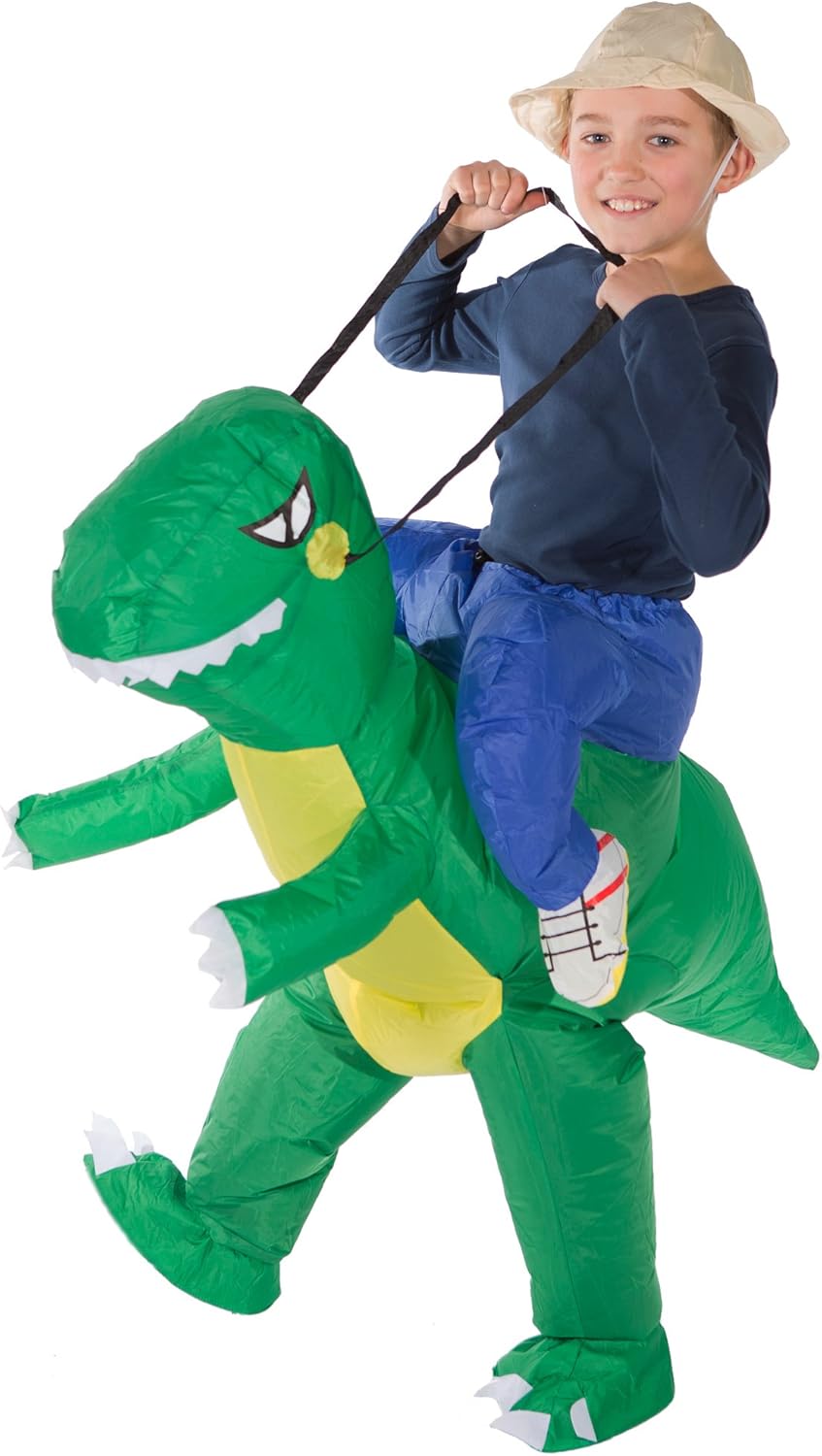 Bodysocks® Kids Inflatable Green Dinosaur Costume, One Size Amazon.co