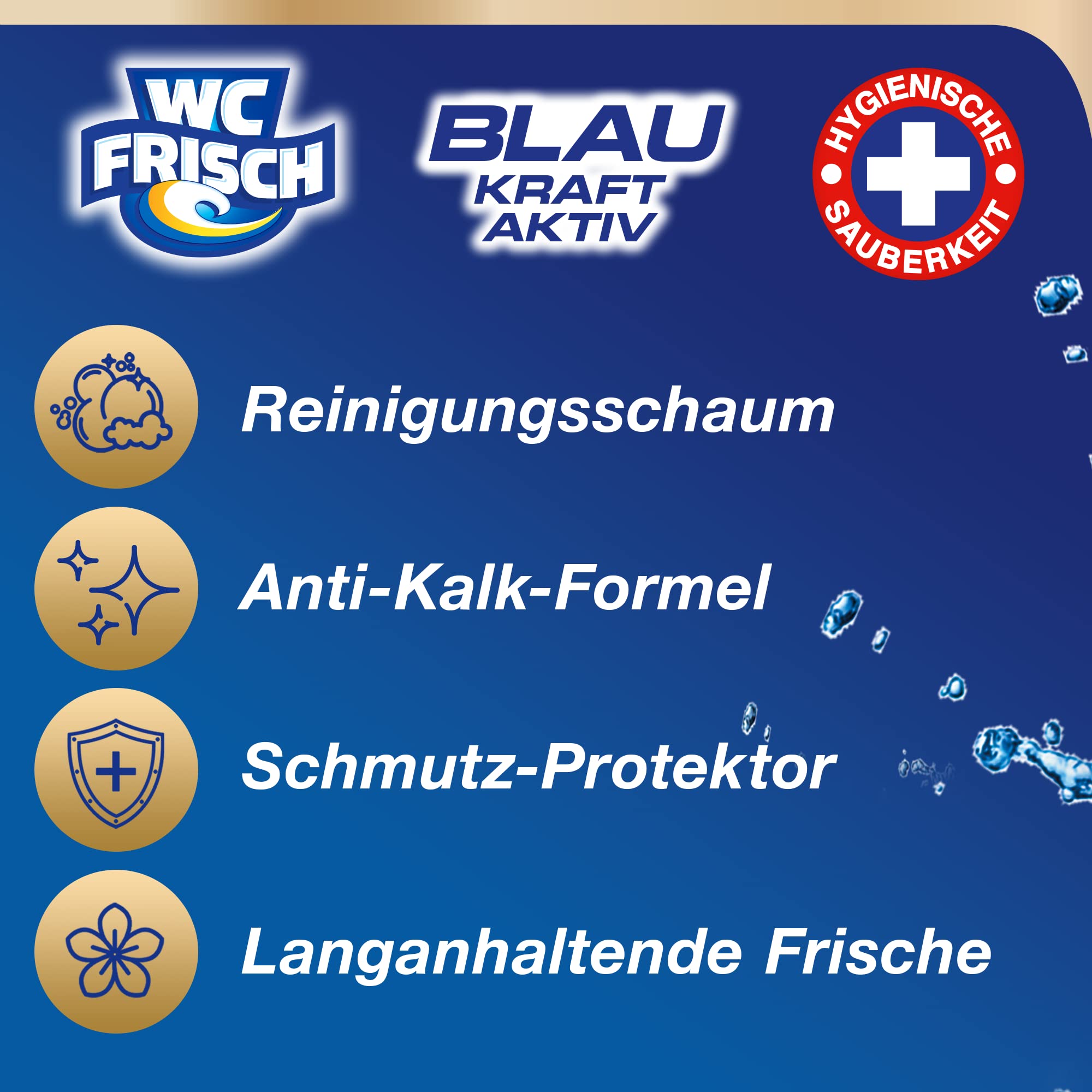 WC FRISCH Kraft Aktiv Blauspüler Chlor (10er Pack), WC Reiniger mit innovativer Geruchs-Stopp-Formel, Duftsteine für extra Frische und eine sichtbare Reinigung 5