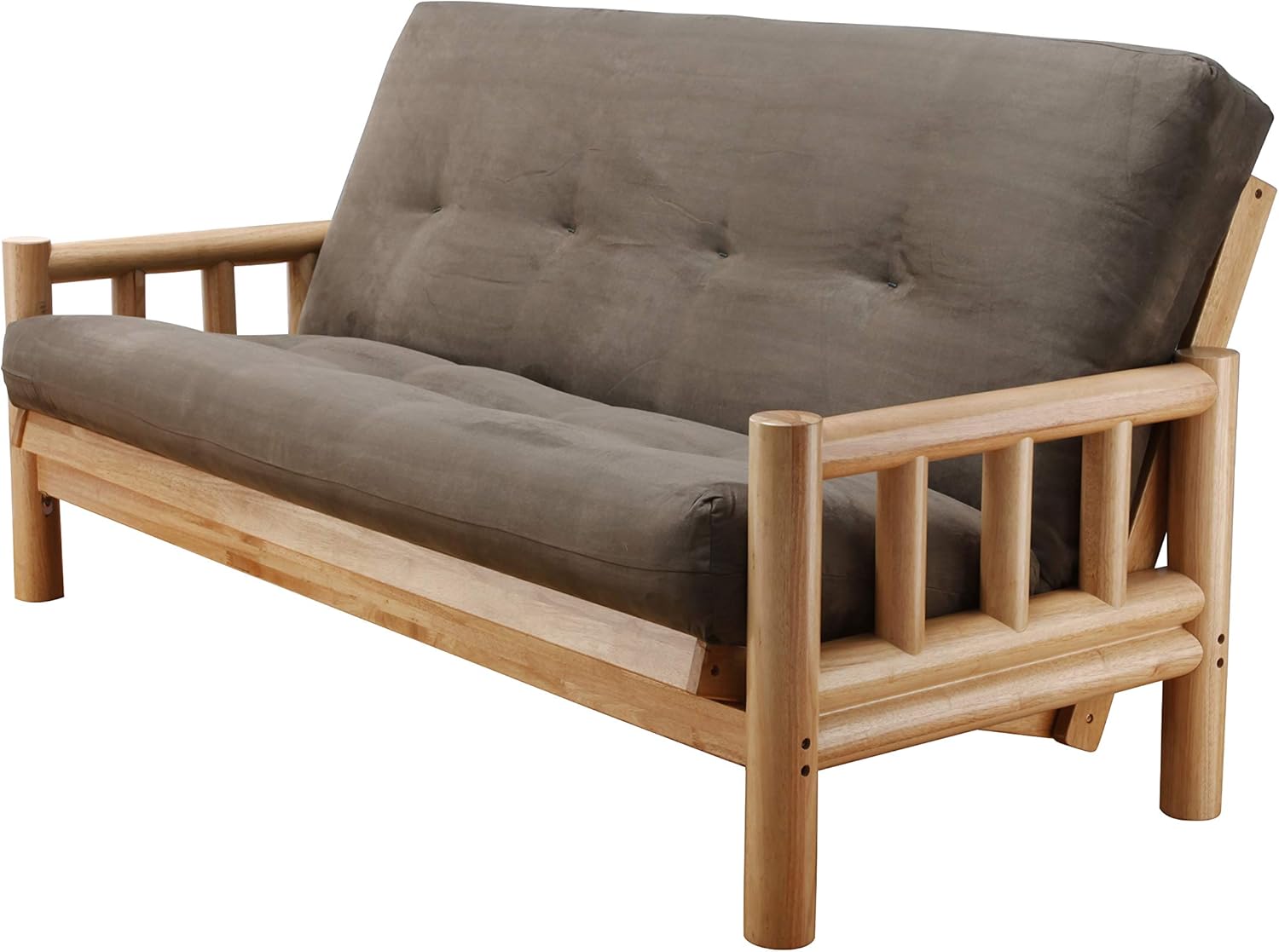 Chalet Complete Futon Frame and Mattress Set Log Like