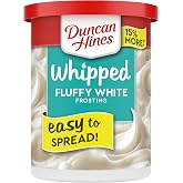 Duncan Hines Whipped Fluffy White Flavored Frosting, 14 oz. | Whipped Fluffy White flavored frosting; add to cakes, cookies and brownies; great for birthdays, special occasions &amp; desserts
