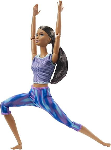 Barbie Made To Move Doll Met 22 Flexibele Gewrichten Krullend Brunette Paardenstaart Dragen Athleisure Wear Voor Kinderen Van 3 Tot 7 Jaar Oud Amazon Nl
