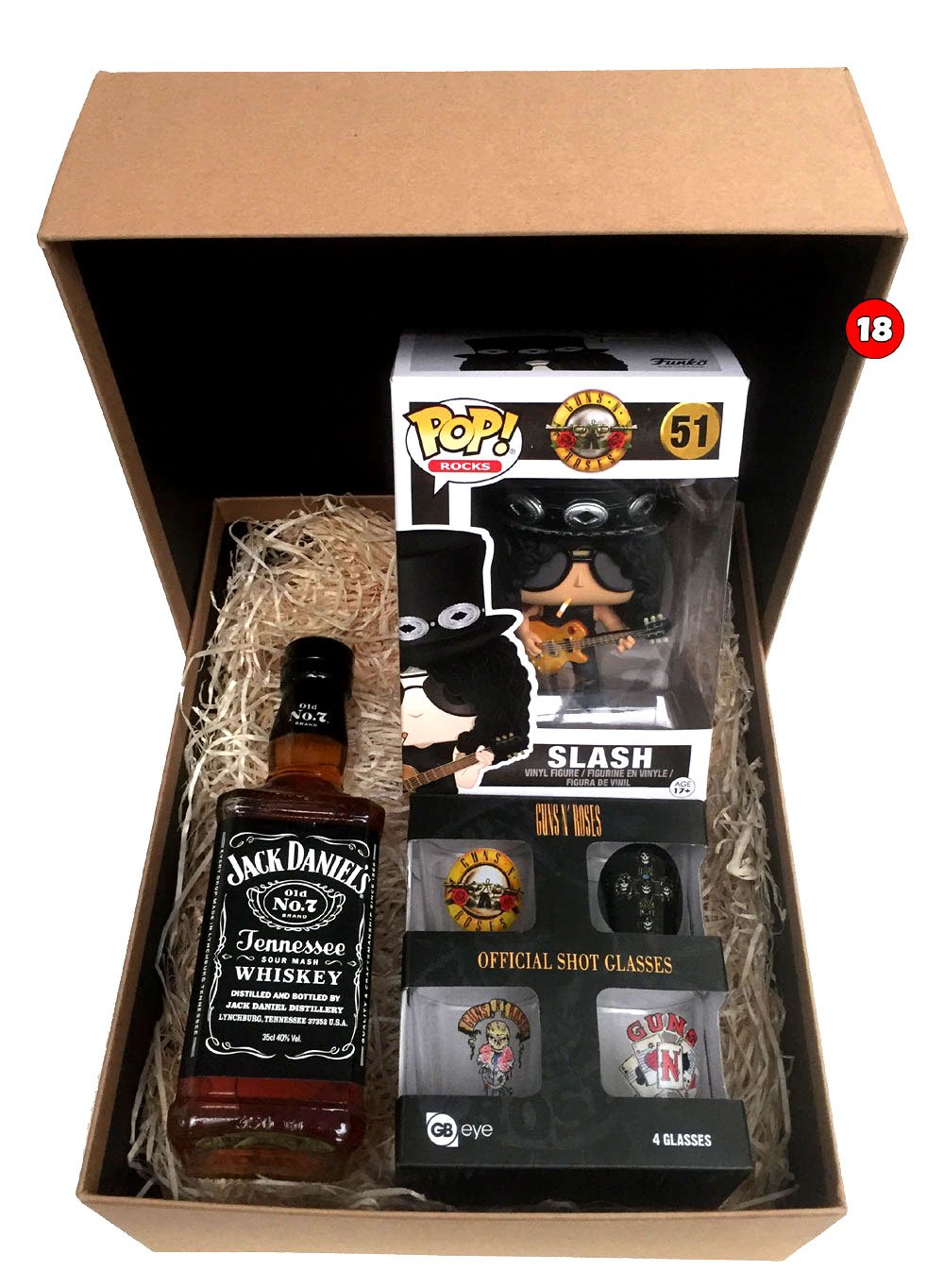 Guns n Roses Luxury Gift Hamper (2) Containing Jack Daniels Whisky