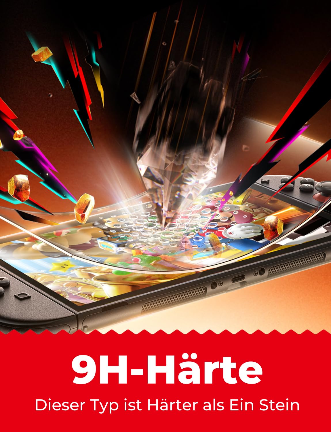 MAGIC JOHN 2 Stück für Nintendo Switch 2 Model 2025 Schutzfolie, Auto-Dust-Eliminierung, 9H Härte Folie, HD Klar, Bläschenfrei, Einfache Installation 3