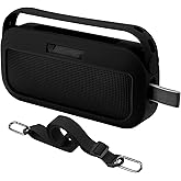 TXEsign Silicone Case Cover for Bose SoundLink Flex 2nd Gen Portable Speaker with Handle Anti-dust Plug Travel Carrying Pouch for Bose SoundLink 2(Black)