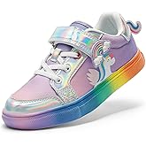 DREAM PAIRS Girls Shoes Toddler Sneakers Rainbow Storybook Casual School Walking Footwear for Toddler/Little Kids