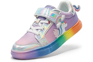 DREAM PAIRS Girls Shoes Toddler Sneakers Rainbow Storybook Casual School Walking Footwear for Toddler/Little Kids