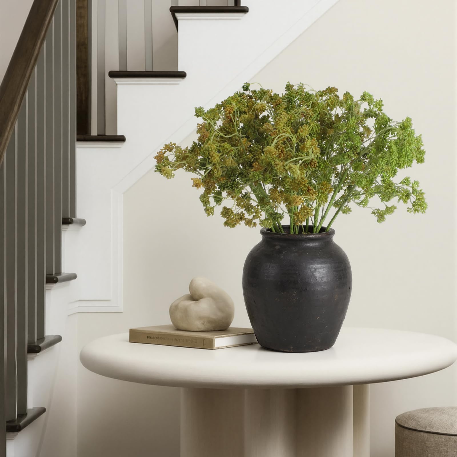 Photo 1 of Thiccywoov 10 Pcs Green Faux Berry Stems for Vase, 16 Inch Artificial Greenery Stems Branches for Home Decor, Farmhouse Table Centerpiece Mantel Kitchen Decoration