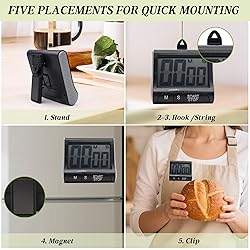 Large LCD Display Kitchen Timer -Magnetic Digital