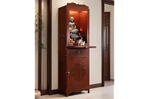 Altar Cabinet Meditation Table, Buddhist Offering Table, Chinese Pedestal for Spiritual Practice and Home Decor