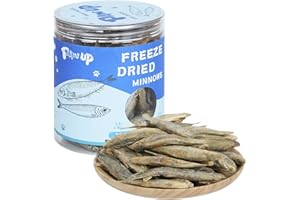 PAWUP Freeze Dried Minnows Dogs Treats – 100% Raw Single-Ingredient Pet Fish Snacks – Rich in Omega-3, Grain-Free – Healthy Training Rewards & Meal Toppers, 2.8 oz