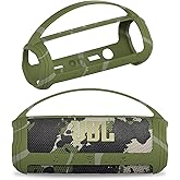 JCHPINE Silicone Cover Case for JBL Flip 6 Portable Bluetooth Speaker, Protective Carrying Holder for JBL Flip 6 Speaker Accessories (Camo Case)