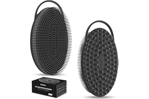 Metene 2 Pack Silicone Body Scrubber, Exfoliating Body Scrubber for Use in Shower,Lathers Well, Long Lasting, Soft Body Scrub