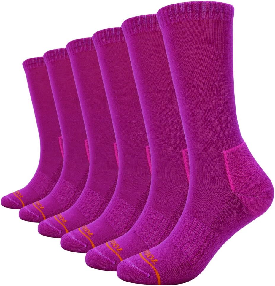 Enerwear 6P Pack Girl's/Women's Merino Wool Blended Outdoor Trail Socks