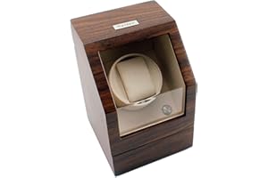 Heiden Watch Winder Single Watch Winders - Japanese Motor - AC Adapter Included - Can Run on Batteries - 12 Multiple Settings - Zero Magnetization Automatic Watch Winder for Rolex