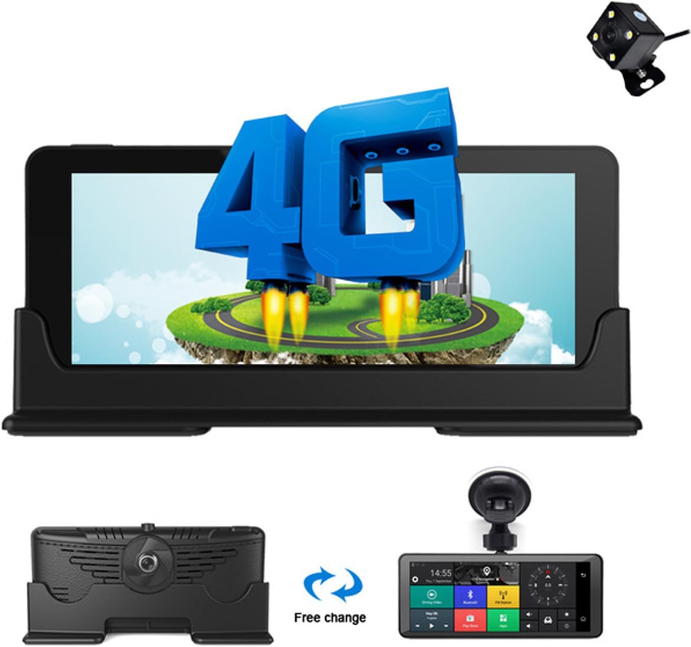 ANSTAR 4G Android Car Dash Camera GPS Navigation ADAS Remote Monitor Camcorder 1080P Full HD WiFi Dual Lens Dash cam