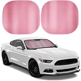 BDK Metallic Pink Car Windshield Sun Shade - Blocks UV Rays Sun Visor for Windshield - Easy Setup Keeps Vehicle Cool - 31.75 x 28.76