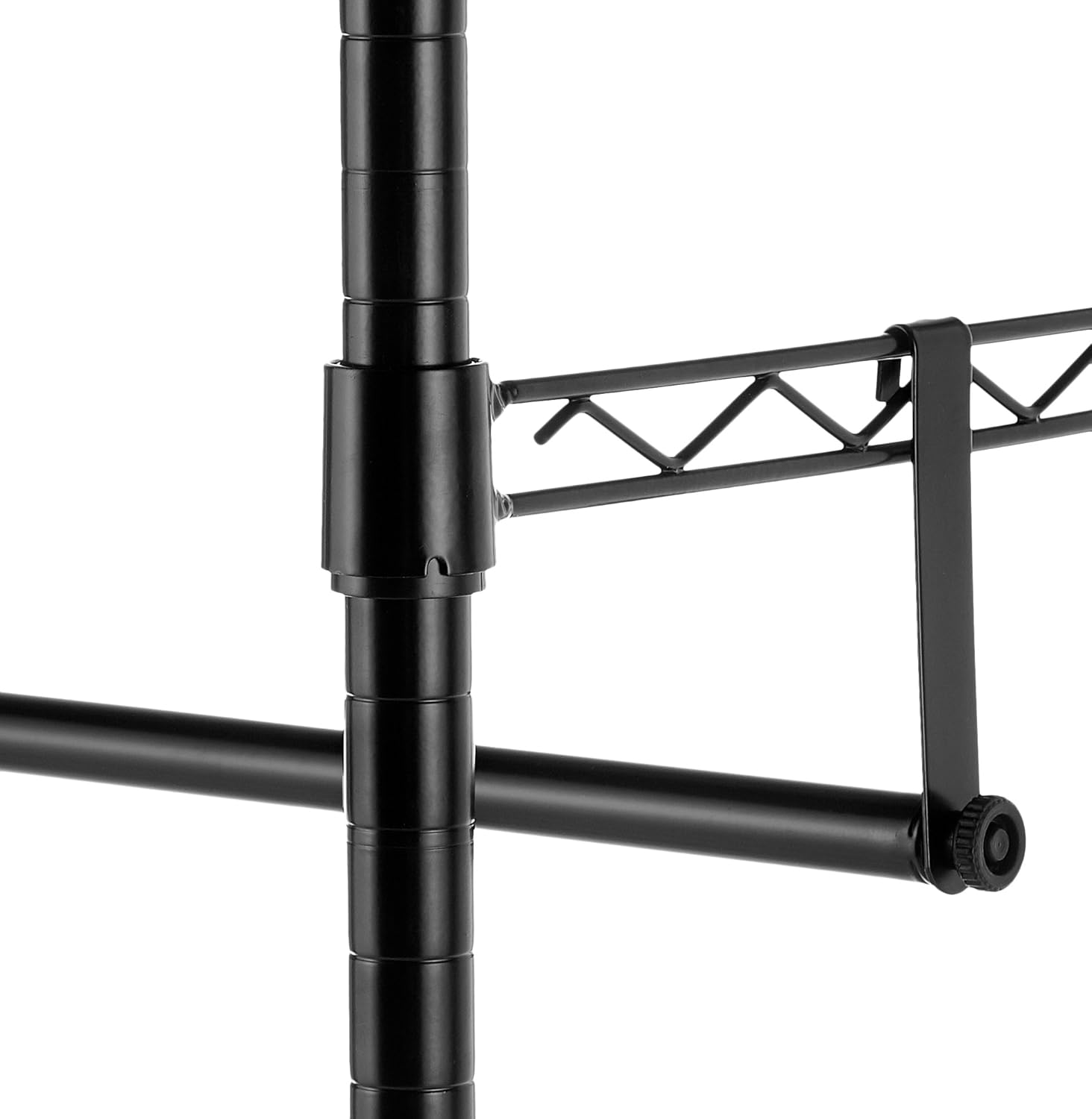 Amazon Basics Double Rod Garment Rack with Wheels Black BigaMart