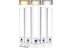 EZVALO 5-Pack Under Cabinet Lighting, 2400mAh Motion Sensor Light Indoor, 10inch Closet Lights with Dimmable & 3 Color Temps,