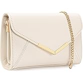 DEXMAY Women Envelope Clutch Faux Saffiano Leather Evening Handbag Foldover Clutch Bag Formal Dressy Purse
