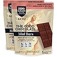 THE GOOD CHOCOLATE - Mini Himalayan Salt Chocolate Bars with Zero Sugar & Lower Net Carb - Keto Chocolate Bar Offers Lower Calorie Chocolate Candy - All Natural Non-GMO (Pack of 10)