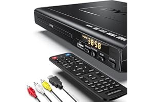 DVD Players for TV with HDMI, DVD Players That Play All Regions, Simple DVD Player for Elderly, CD Player for Home Stereo Sys