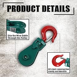 PRFFWK 8 Ton 6" Sheave 3/4" Wire Rope Snatch Block