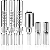 TAHULIK 6pcs 1/4 to 4mm Bit Adapter, Hex Screwdriver Converter, Magnetic Converter Adapter, Precision Bits, 4mm to 6.35 mm Drill Extension for Precision Bits Repair DIY Projects