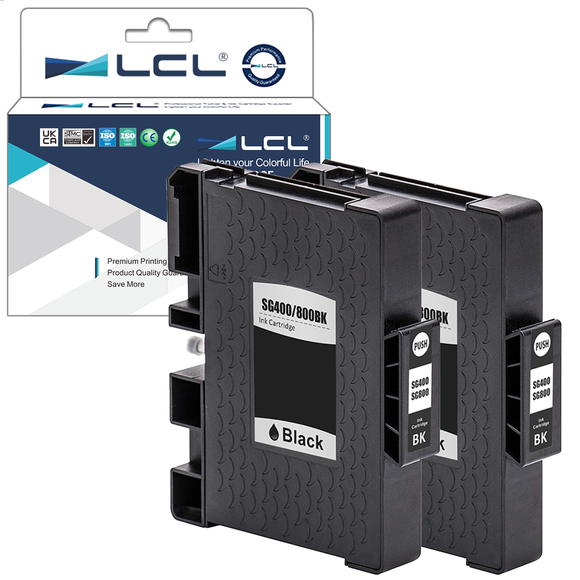 LCL Compatible Sublimation Ink SG400 SG800 SG400NA SG800NA PRINTAN DINK High Yield (2PK Black) Replacement for Sawgrass Virtuoso SG400 SG800 SG400NA EU SG800NA Sublimation Printer SG3110 SG2100N