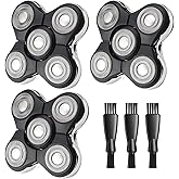Remington Head Shaver Replacement Blade Compatible with Remington Balder Pro, 3PCS Balder Pro Replacement Head, 3 Cleaning Brush