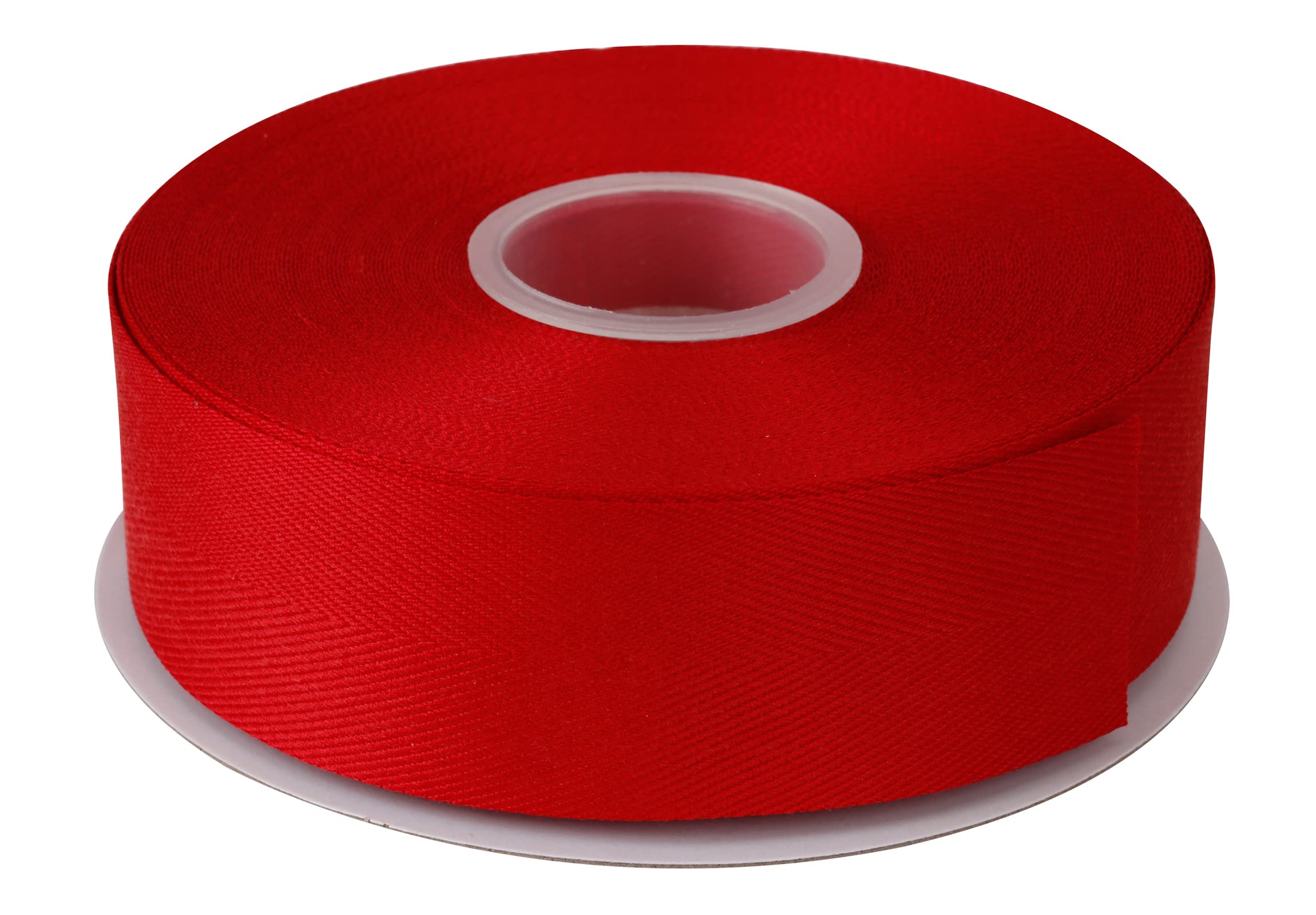 Joycrosso Herringbone Tape Twill Ribbon Soft Handle, Great for Gift Wrapping Craft Sewing, 38mm x 22 Meters - Red