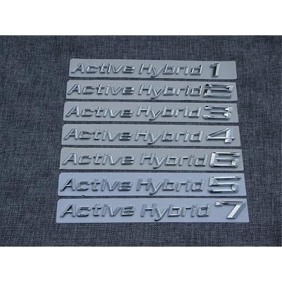 Chrome ABS Plastic Car Trunk Rear Sides Letters Badge Badges Emblem Emblems for BMW Active Hybrid 1 2 3 4 5 6 7 8