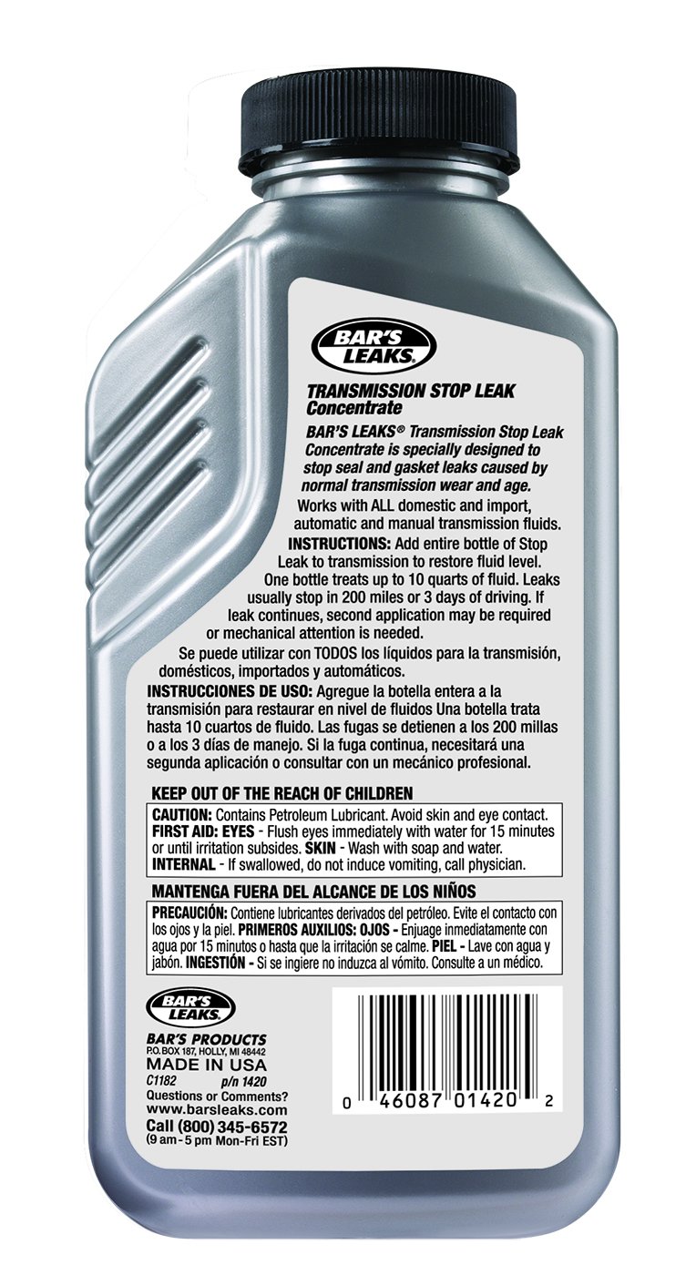Amazon.com: Bar's Leaks 1420 Grey Transmission Stop Leak - 11 oz.:  Automotive