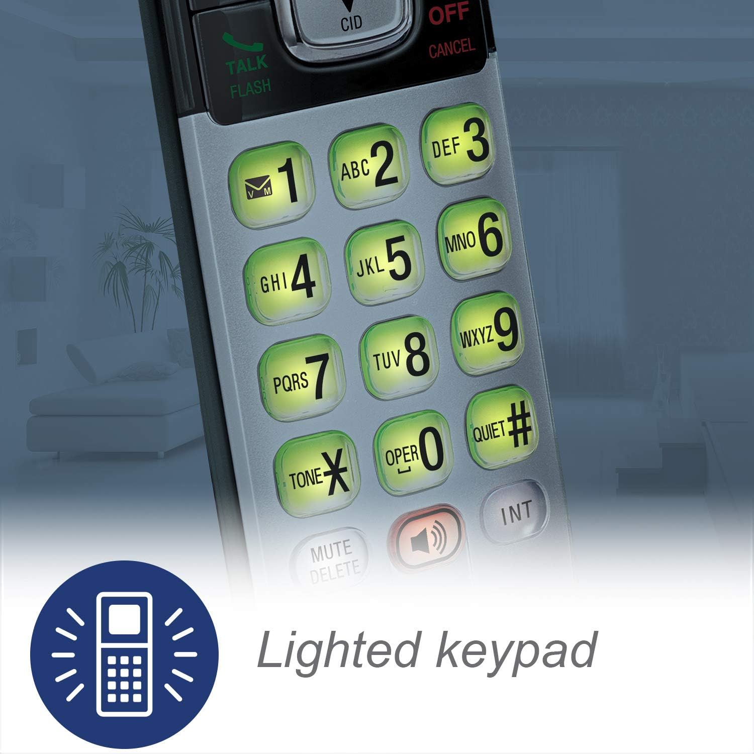 VTech CS6429 DECT 6.0 Cordless Phone with Answering System and Caller ID, Expandable up to 5 Handsets, Wall-Mountable, Silver/Black: Electronics