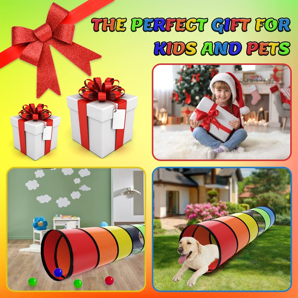 Kids Play Tunnel for Toddlers 1-3 Colorful Pop Up Baby Tunnel for Kids to Crawl Through 6 Foot with Breathable Mesh Collapsible Toddler Toys Gift for Children Backyard Playset