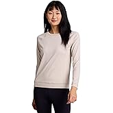 Avalanche Women's Ultra Soft Lightweight Long Sleeve Hiking Tee with Pocket, Easy Fit Crewneck Pullover Top with Side Pocket
