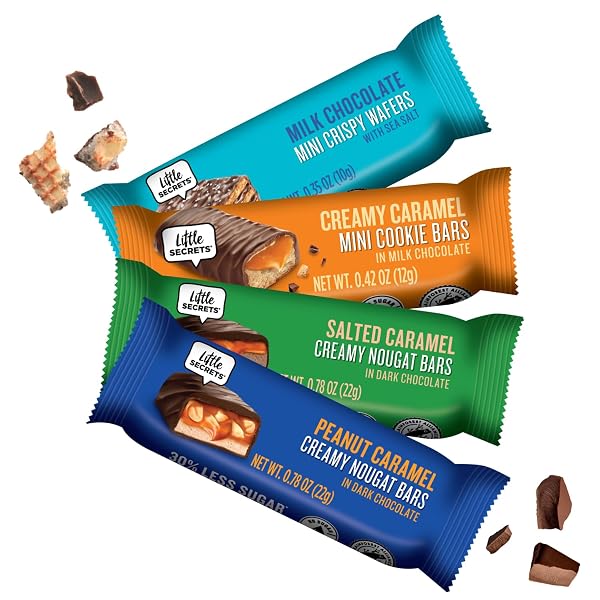 LITTLE SECRETS MILK & DARK CHOCOLATE VARIETY PACK | ASSSORTED 14 BARS | MADE IN EUROPE | NOTHING ARTIFICIAL & NO SUGAR ALCOHOLS | SUSTAINABLE COCOA | 7.8 OUNCE, PACK OF 1