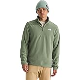 The North Face mens Glacier Fleece Quarter Zip Jacket - 2 Zippered Hand Pockets, Comfortable Stretch Fabric