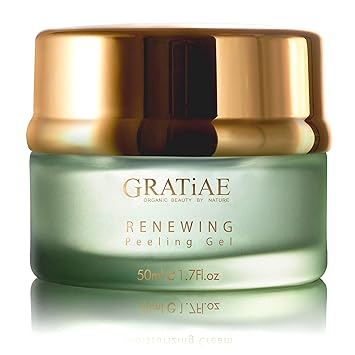 Amazon Com Gratiae Organic Renewing Peeling Gel Face Mask Mild Face Cleanser With Witch Hazel Deep Cleans Removes Dead Skin Cells And Blackheads Anti Aging Skin Care 1 7 Fl Oz Beauty