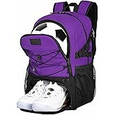 Goloni Soccer Backpack,Basketball Backpack with Ball Compartment & Shoe Compartment,Backpack for Basketball,Soccer