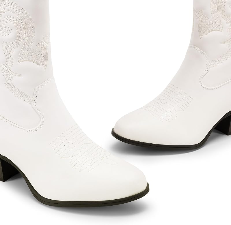 Botas Vaqueras Media Caña,Blanco,38
