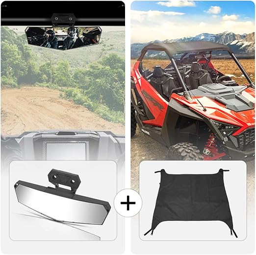 RZR PRO XP Center Rear View Mirror and Canvas Roof
