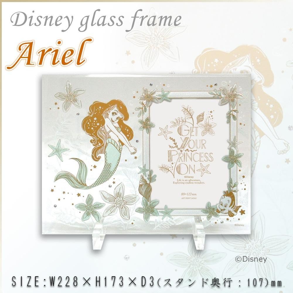 Amazon Co Jp ディズニー グラスフレーム サービスl判 卓上フォトフレーム 写真立て アリエル Fc ホーム キッチン