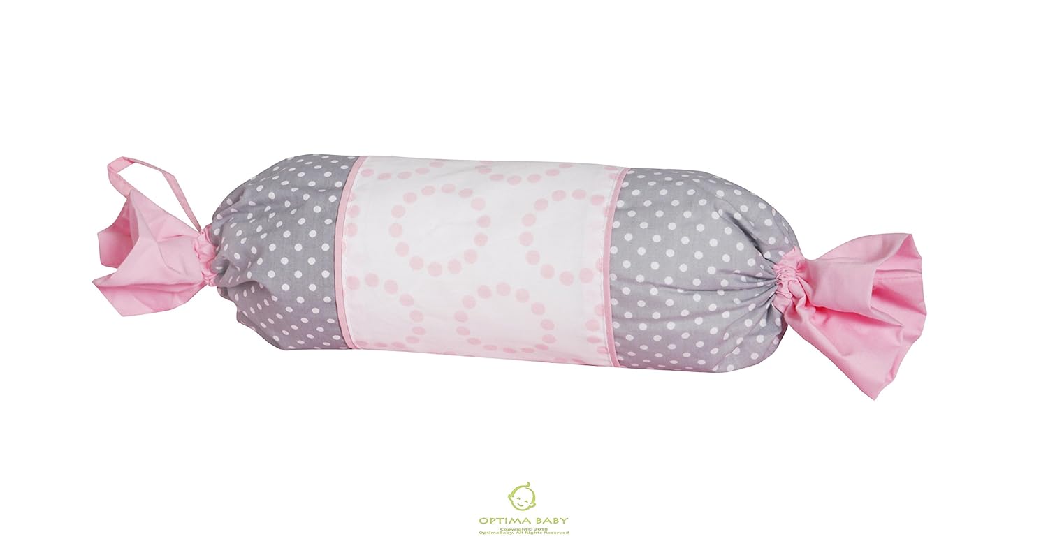 geenny optimababy pink grey elephant 6 piece baby girl nursery crib bedding set