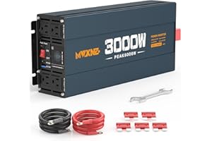 MWXNE 3000W Inverter DC 12V to AC 120V for Vehicles, Car Converter with 4 AC Outlets,PD30W/QC3.0 Quick Charging USB Ports Pow