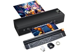 CHILINO A3 Laminator Machine,13 Inch 9-in-1 Laminating Machine with Laminating Sheets,Thermal Laminator Hot & Cold with Fast Warm Technology for Home,Office or School Supplies,Black